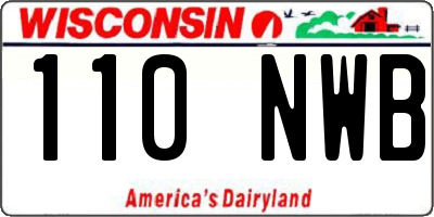 WI license plate 110NWB