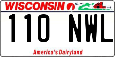 WI license plate 110NWL