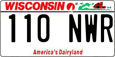 WI license plate 110NWR