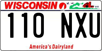 WI license plate 110NXU