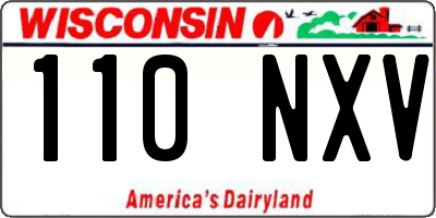 WI license plate 110NXV