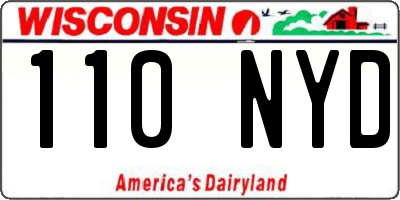 WI license plate 110NYD
