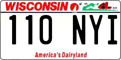 WI license plate 110NYI