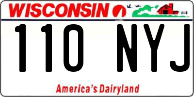 WI license plate 110NYJ