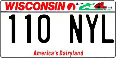 WI license plate 110NYL