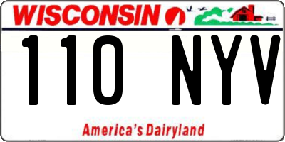 WI license plate 110NYV