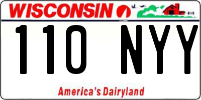 WI license plate 110NYY