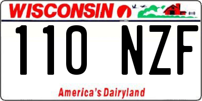 WI license plate 110NZF