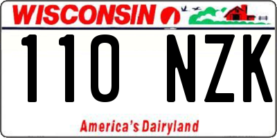 WI license plate 110NZK