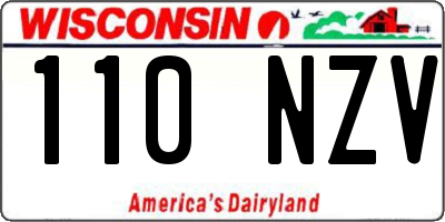 WI license plate 110NZV