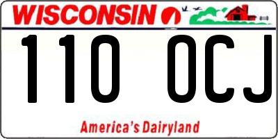 WI license plate 110OCJ