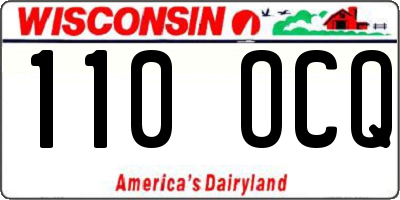 WI license plate 110OCQ