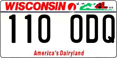 WI license plate 110ODQ