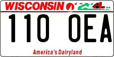 WI license plate 110OEA
