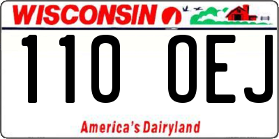 WI license plate 110OEJ