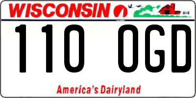 WI license plate 110OGD