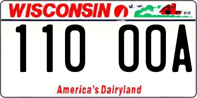 WI license plate 110OOA