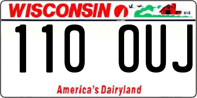 WI license plate 110OUJ