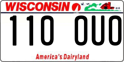 WI license plate 110OUO