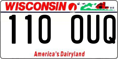 WI license plate 110OUQ