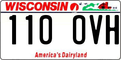 WI license plate 110OVH