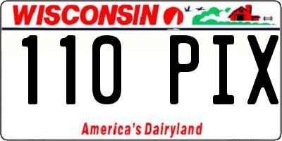 WI license plate 110PIX