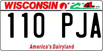 WI license plate 110PJA