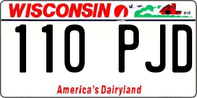 WI license plate 110PJD