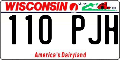 WI license plate 110PJH