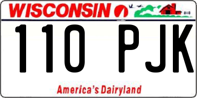 WI license plate 110PJK
