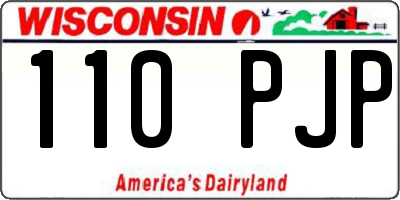 WI license plate 110PJP