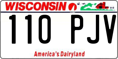 WI license plate 110PJV