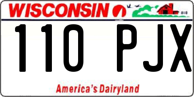 WI license plate 110PJX