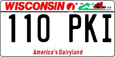 WI license plate 110PKI