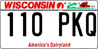 WI license plate 110PKQ