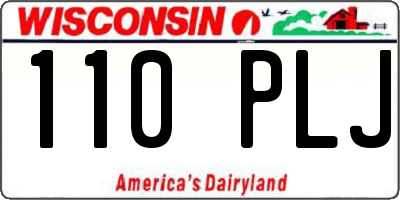 WI license plate 110PLJ