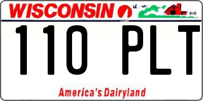 WI license plate 110PLT