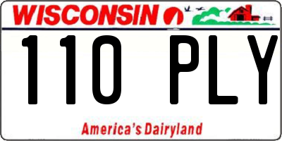 WI license plate 110PLY