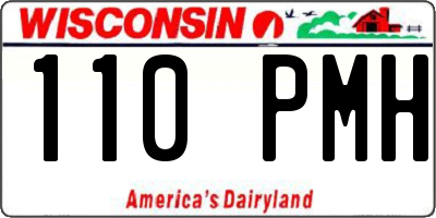 WI license plate 110PMH