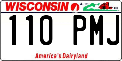 WI license plate 110PMJ