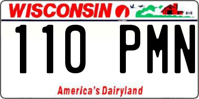 WI license plate 110PMN