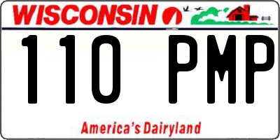 WI license plate 110PMP