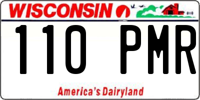 WI license plate 110PMR