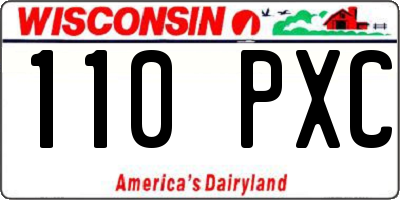 WI license plate 110PXC