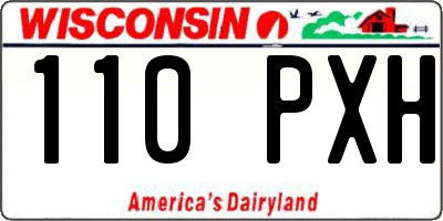 WI license plate 110PXH