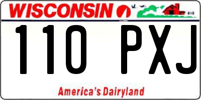 WI license plate 110PXJ