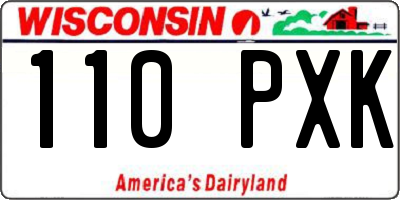 WI license plate 110PXK