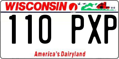 WI license plate 110PXP
