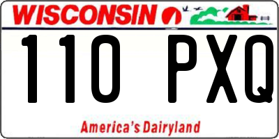 WI license plate 110PXQ