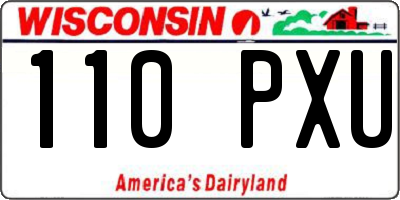 WI license plate 110PXU